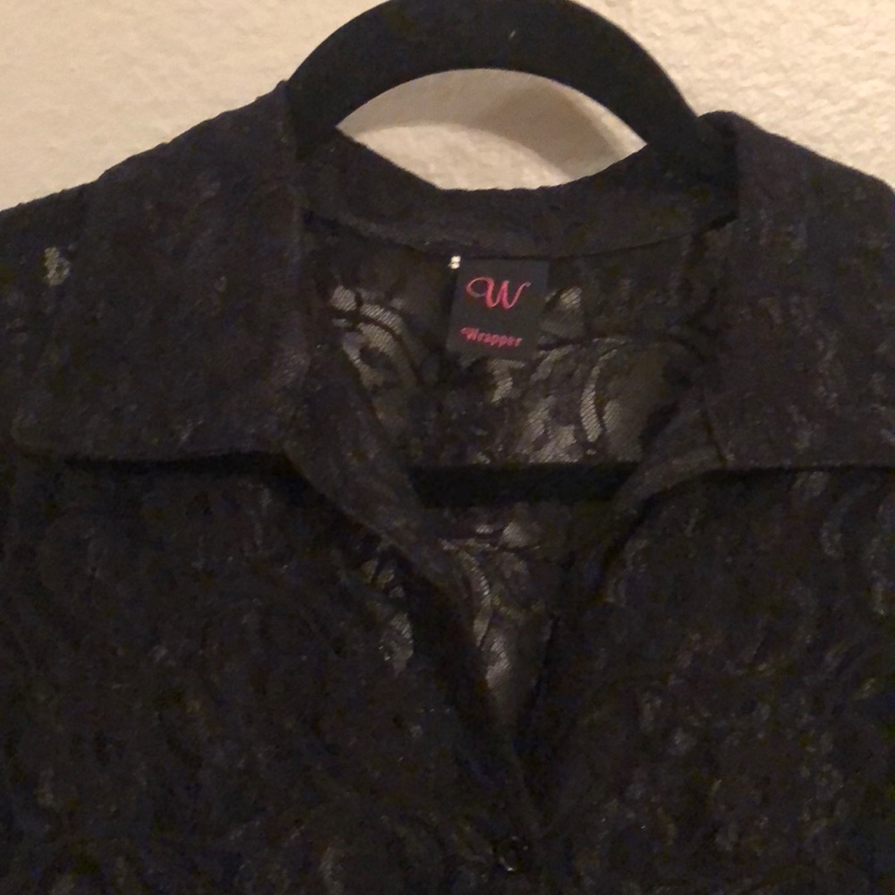 Black lace blouse - Picture 2 of 3